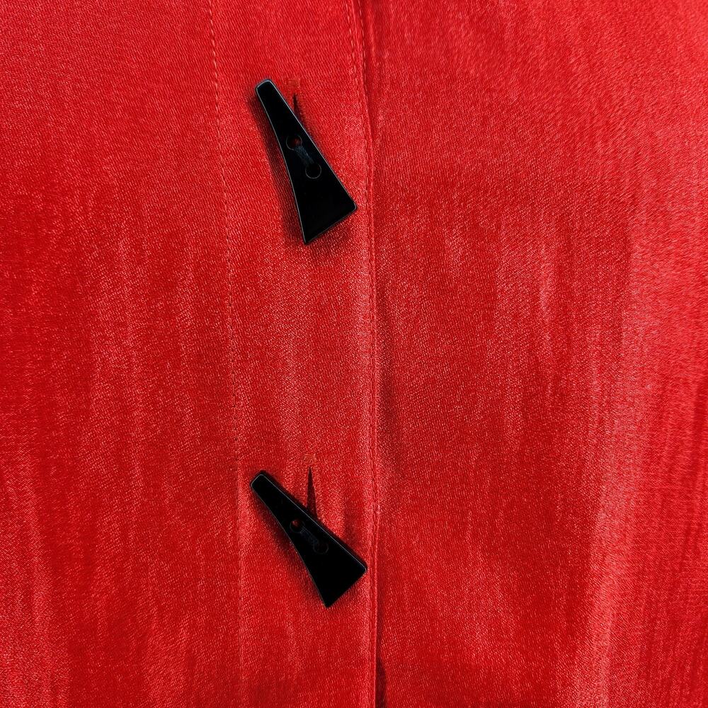 Multiples Red Shimmer Toggle Button Top 3/4 Sleev… - image 4